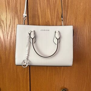 Michael Kors White Sheila Medium Satchel
